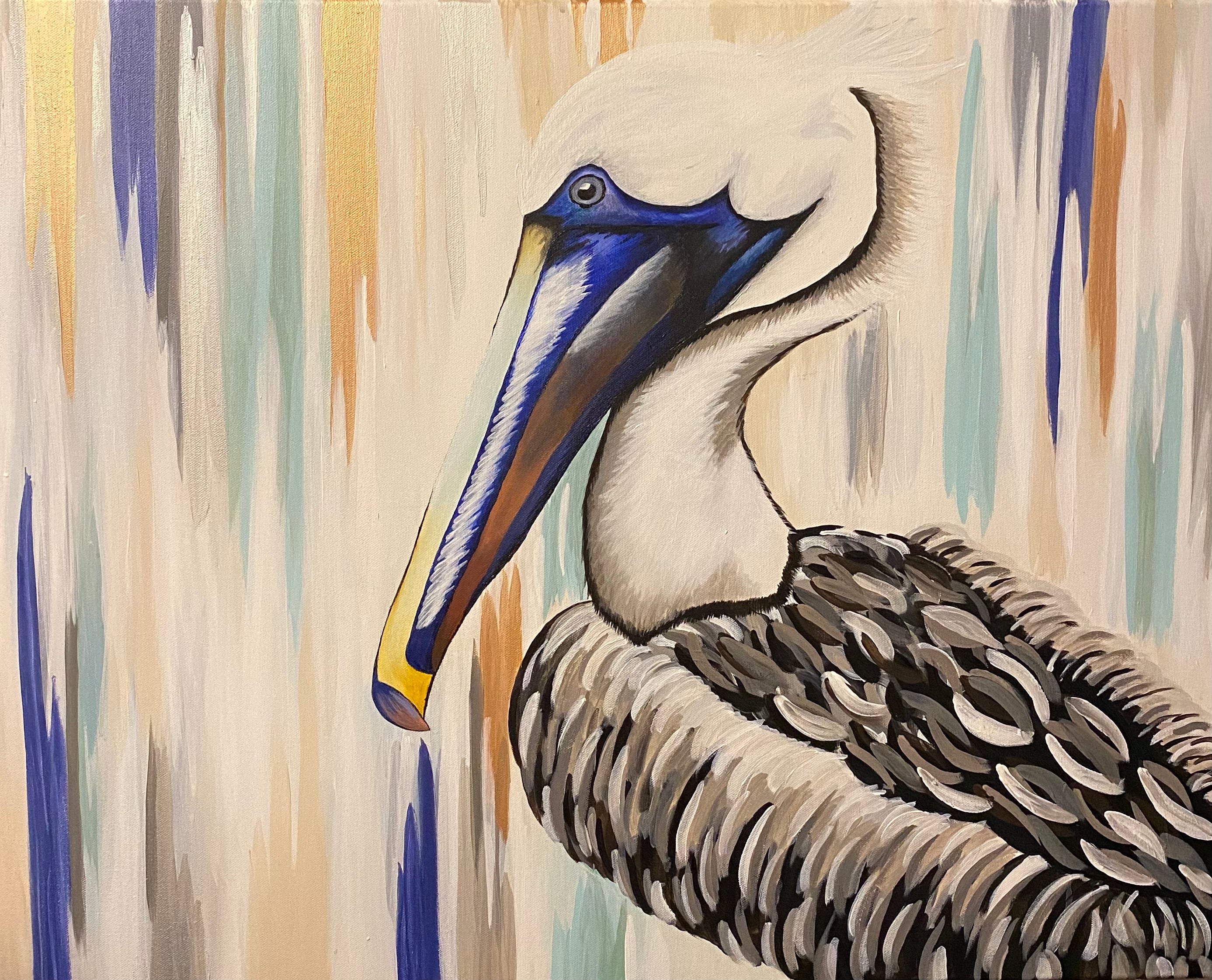 Pelican Broussard Original Painting – Bluebird Revival Art by Carissa ...