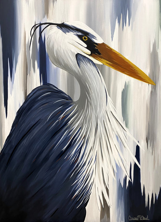 Southern Oaks Blue Heron Original Painting